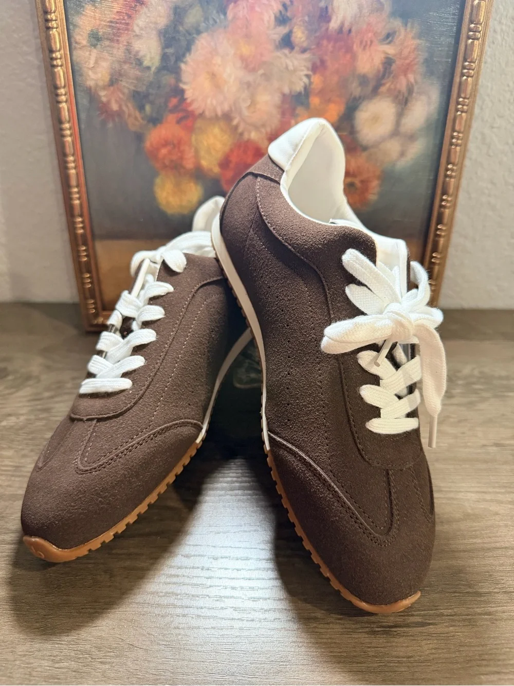 ALO Yoga Brown and White Women's Sneakers